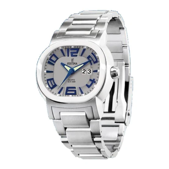 Дамски ръчен часовник с кварцов механизъм - корпус от Стомана - Стоманена верижка - цвят Сив