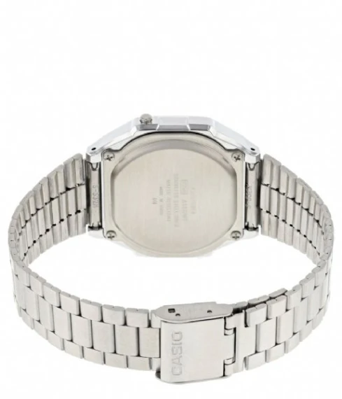 Мъжки ръчен часовник с кварцов механизъм - корпус от Полимер - Стоманена верижка - цвят Сив Сив