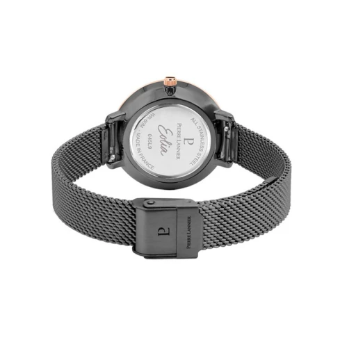 Дамски ръчен часовник с кварцов механизъм - корпус от Стомана - Меш - цвят Черен Черен