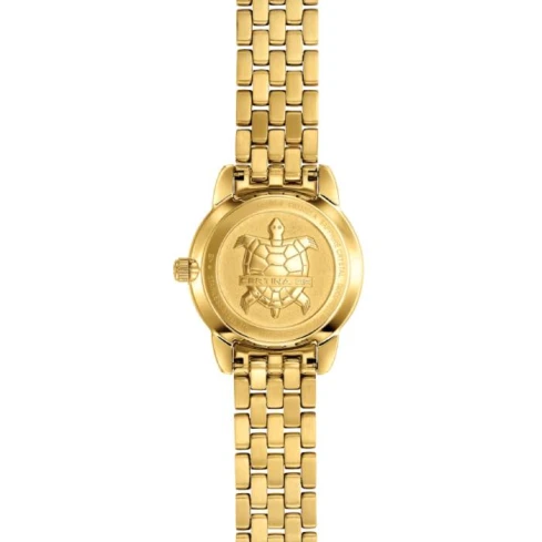 Дамски ръчен часовник с кварцов механизъм - корпус от Стомана - Стоманена верижка - цвят Седеф Злато