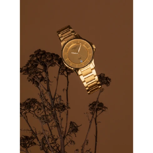 Certina C039.251.33.367.00 DS-6 Lady - Дамски ръчен часовник с кварцов механизъм - корпус от Стомана - Стоманена верижка - цвят Злато Злато