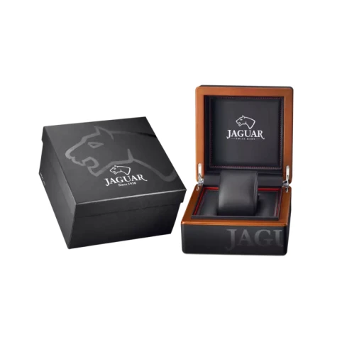 Мъжки ръчен часовник с кварцов механизъм - корпус от Стомана - Естествена кожа - цвят Черен Черен