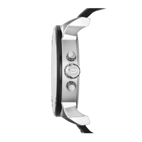 Мъжки ръчен часовник с кварцов механизъм - корпус от Стомана - Естествена кожа - цвят Черен Черен