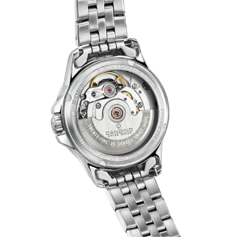 Дамски ръчен часовник с автоматичен механизъм - корпус от Стомана - Стоманена верижка - цвят Розов