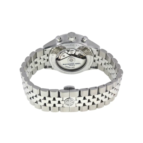 Мъжки ръчен часовник с автоматичен механизъм - корпус от Стомана - Стоманена верижка - цвят Черен Сив