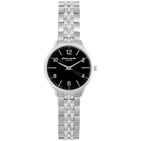 Дамски ръчен часовник с кварцов механизъм - корпус от Стомана - Стоманена верижка - цвят Черен Сив