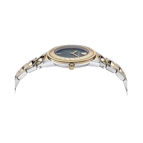 Дамски ръчен часовник с кварцов механизъм - корпус от Стомана - Стоманена верижка - цвят Зелен Злато