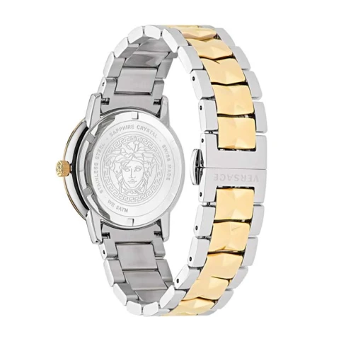 Дамски ръчен часовник с кварцов механизъм - корпус от Стомана - Стоманена верижка - цвят Зелен Злато