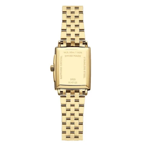 Дамски ръчен часовник с кварцов механизъм - корпус от Стомана - Стоманена верижка - цвят Шампанско Злато