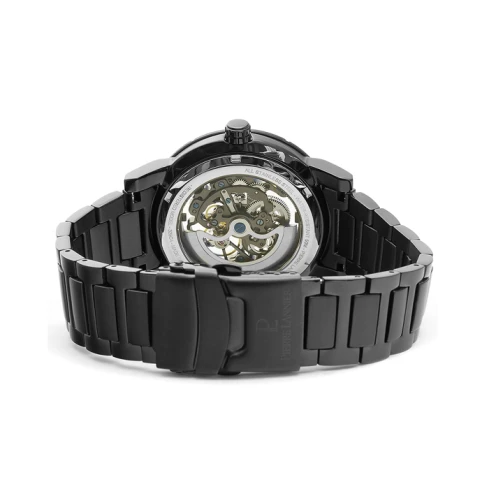 Мъжки ръчен часовник с автоматичен механизъм - корпус от Стомана - Стоманена верижка - цвят Скелетон Черен