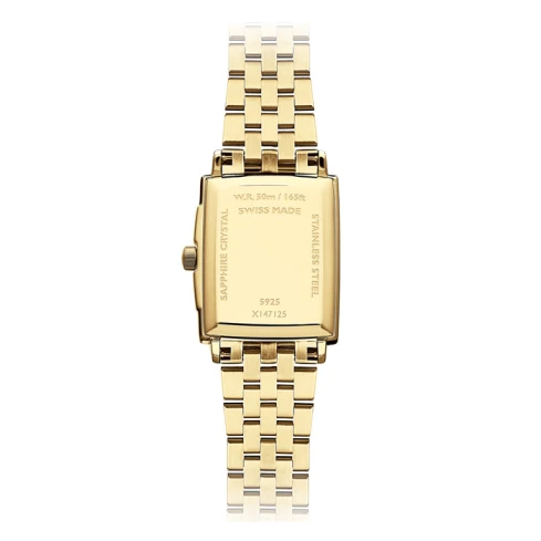 Дамски ръчен часовник с кварцов механизъм - корпус от Стомана - Стоманена верижка - цвят Седеф Злато