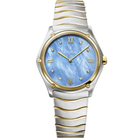 Ebel 1216603 - Дамски ръчен часовник с кварцов механизъм - корпус от Стомана - Стоманена верижка - цвят Седеф Сив