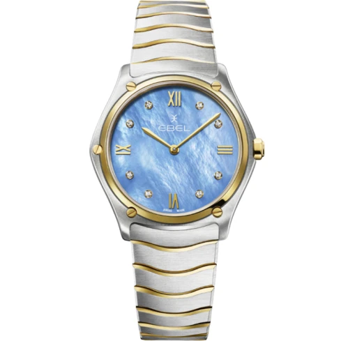 Ebel 1216603 - Дамски ръчен часовник с кварцов механизъм - корпус от Стомана - Стоманена верижка - цвят Седеф Сив