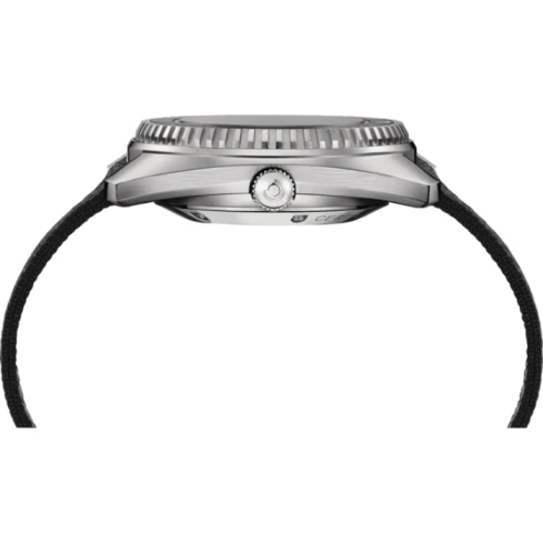 Мъжки ръчен часовник с автоматичен механизъм - корпус от Стомана - Текстил - цвят Черен Черен