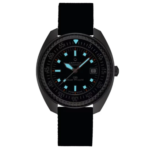 Мъжки ръчен часовник с автоматичен механизъм - корпус от Стомана - Текстил - цвят Черен Черен