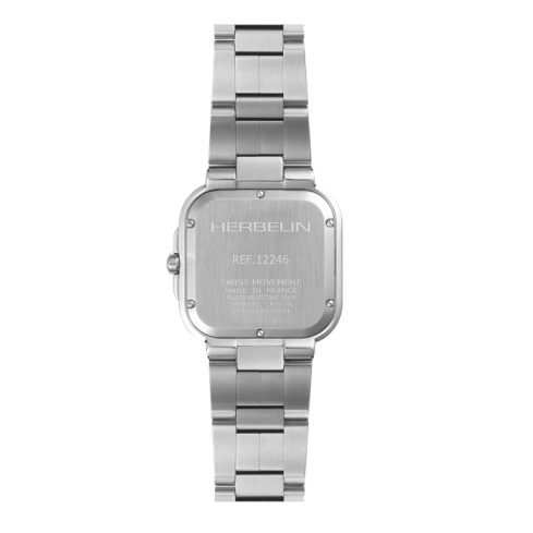 Мъжки ръчен часовник с кварцов механизъм - корпус от Стомана - Стоманена верижка - цвят Зелен Сив