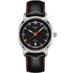 Мъжки ръчен часовник с кварцов механизъм - корпус от Стомана - Естествена кожа - цвят Черен Червен