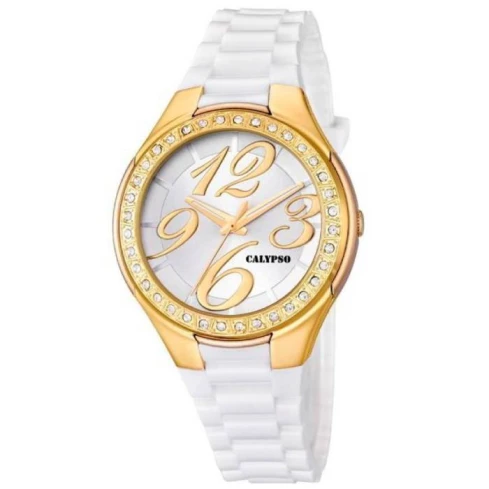 Унисекс ръчен часовник с кварцов механизъм - корпус от Полимер - Полимер - цвят Сребрист Бял