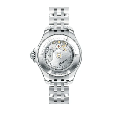 Дамски ръчен часовник с автоматичен механизъм - корпус от Стомана - Стоманена верижка - цвят Седеф Розово Злато