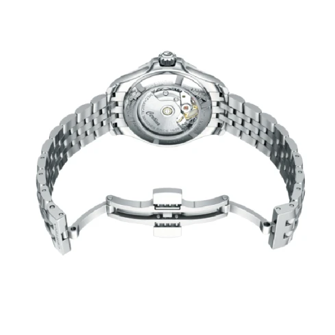 Дамски ръчен часовник с автоматичен механизъм - корпус от Стомана - Стоманена верижка - цвят Седеф Розово Злато