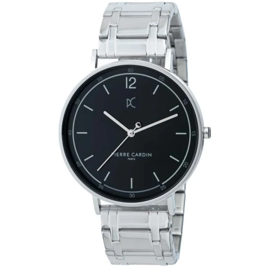 Мъжки ръчен часовник с кварцов механизъм - корпус от Стомана - Стоманена верижка - цвят Черен Черен