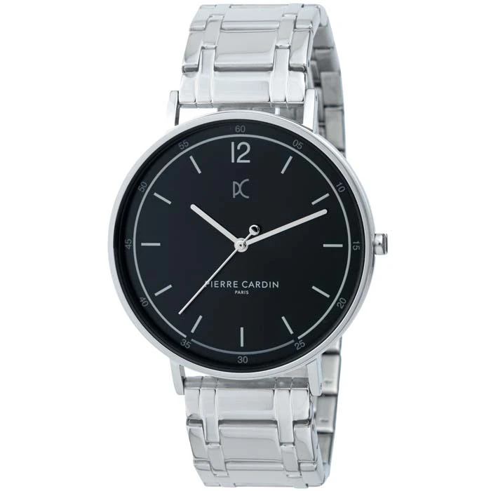 Мъжки ръчен часовник с кварцов механизъм - корпус от Стомана - Стоманена верижка - цвят Черен Черен