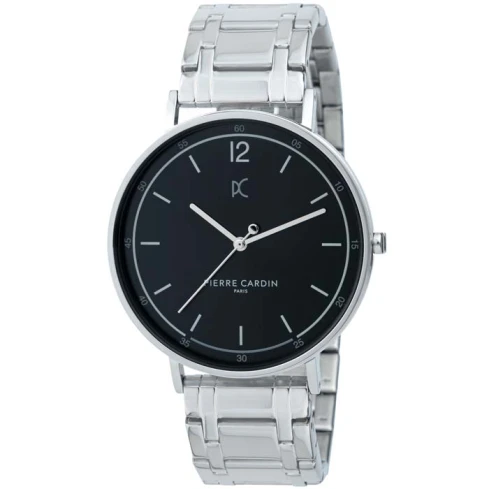 Мъжки ръчен часовник с кварцов механизъм - корпус от Стомана - Стоманена верижка - цвят Черен Черен