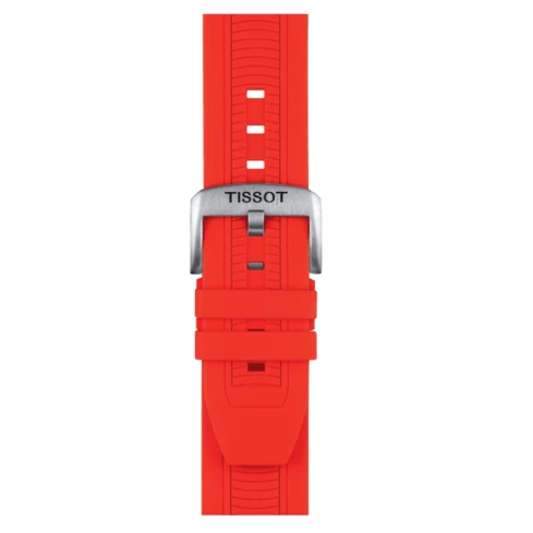 Мъжки ръчен часовник с кварцов механизъм - корпус от Стомана - Каучук - цвят Черен Червен