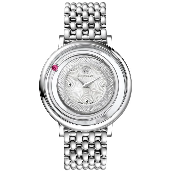 Дамски ръчен часовник с кварцов механизъм - корпус от Стомана - Стоманена верижка - цвят Сребрист Сив