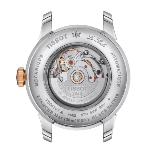 Дамски ръчен часовник с автоматичен механизъм - корпус от Стомана - Стоманена верижка - цвят Сребрист Розово Злато