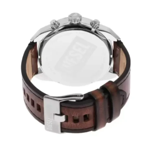 Мъжки ръчен часовник с кварцов механизъм - корпус от Стомана - Естествена кожа - цвят Син