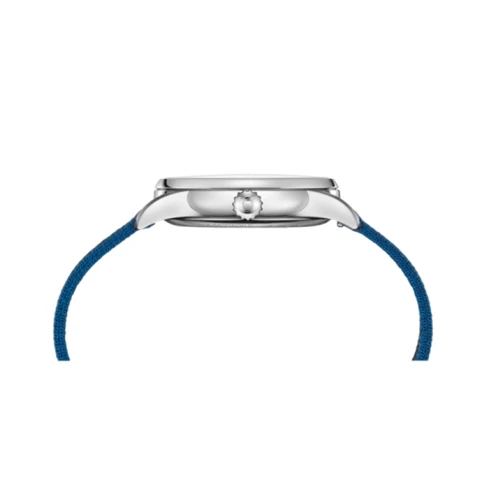 Мъжки ръчен часовник с автоматичен механизъм - корпус от Стомана - Синтетична кожа - цвят Син Син