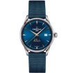 Мъжки ръчен часовник с автоматичен механизъм - корпус от Стомана - Синтетична кожа - цвят Син Син