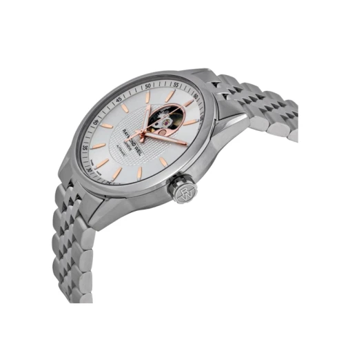 Мъжки ръчен часовник с автоматичен механизъм - корпус от Стомана - Стоманена верижка - цвят Сребрист Сив