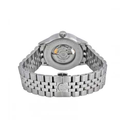 Мъжки ръчен часовник с автоматичен механизъм - корпус от Стомана - Стоманена верижка - цвят Сребрист Сив