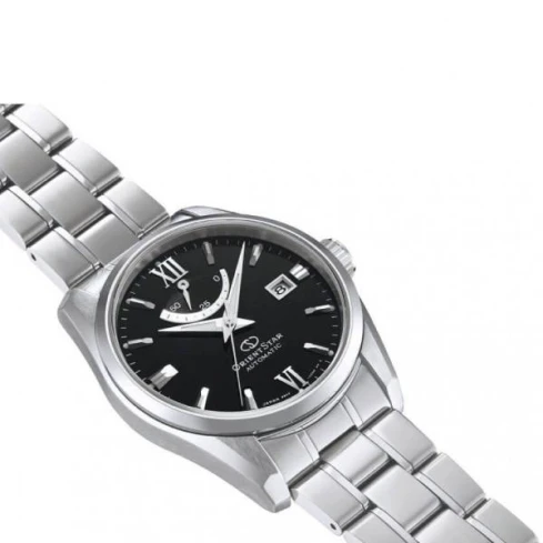 Мъжки ръчен часовник с автоматичен механизъм - корпус от Стомана - Стоманена верижка - цвят Черен