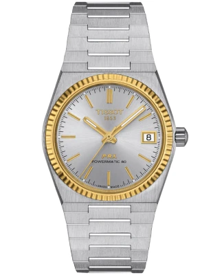 Дамски ръчен часовник с автоматичен механизъм - корпус от Стомана - Стоманена верижка - цвят Сребрист Сив