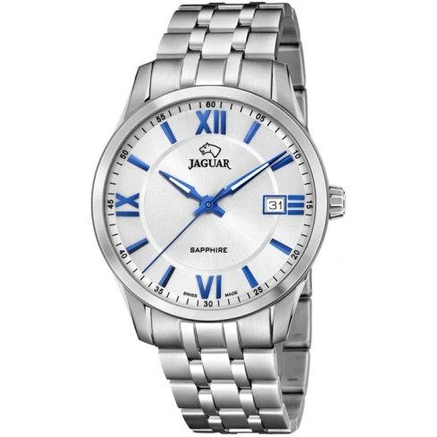 Мъжки ръчен часовник с кварцов механизъм - корпус от Стомана - Стоманена верижка - цвят Сребрист Сив