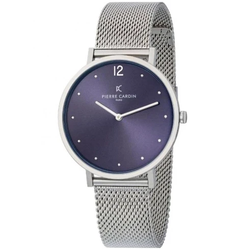 Дамски ръчен часовник с кварцов механизъм - корпус от Стомана - Меш - цвят Син Сив