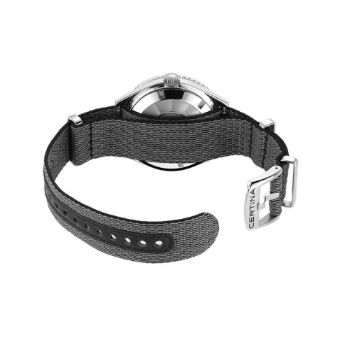 Мъжки ръчен часовник с автоматичен механизъм - корпус от Стомана и алуминий - Нато каишка - цвят Черен Черен