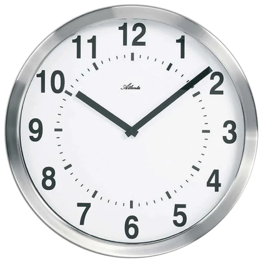 Унисекс стенен часовник с кварцов механизъм - цвят Бял