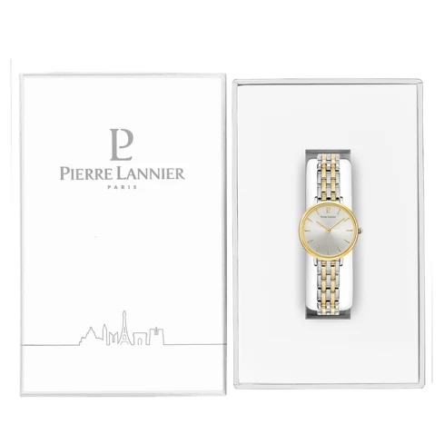 Дамски ръчен часовник с кварцов механизъм - корпус от Стомана - Стоманена верижка - цвят Сребрист Злато