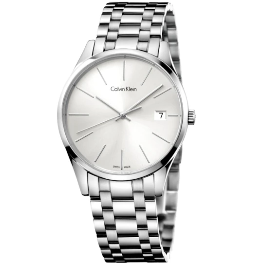 Мъжки ръчен часовник с кварцов механизъм - корпус от Стомана - Стоманена верижка - цвят Сребрист Сив