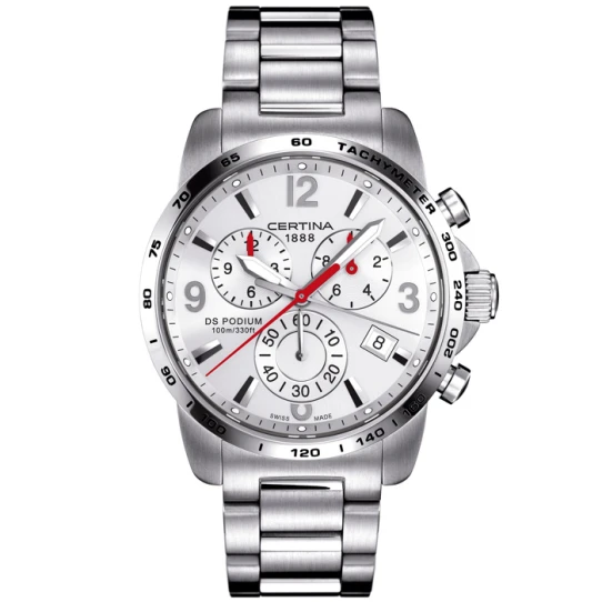 Мъжки ръчен часовник с кварцов механизъм - корпус от Стомана - Стоманена верижка - цвят Сребрист Сив