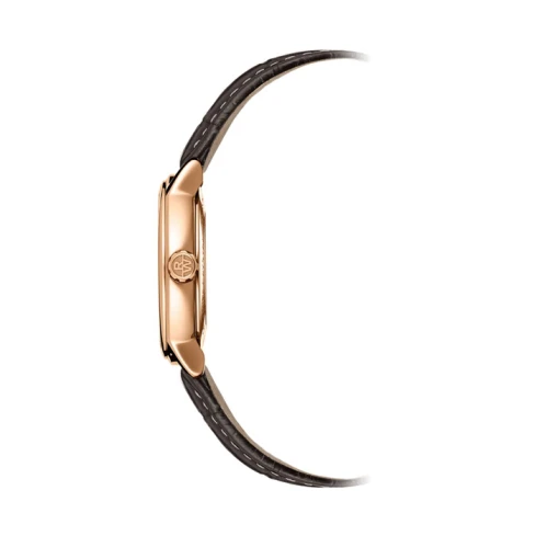 Мъжки ръчен часовник с автоматичен механизъм - корпус от Стомана - Естествена кожа - цвят Черен Кафяв