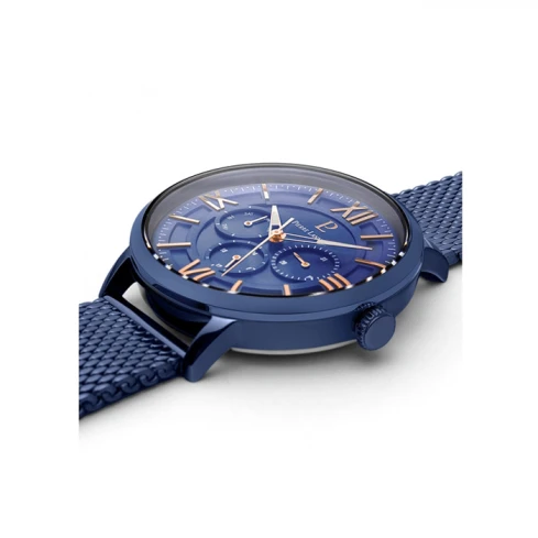 Мъжки ръчен часовник с кварцов механизъм - корпус от Стомана - Меш - цвят Син Син