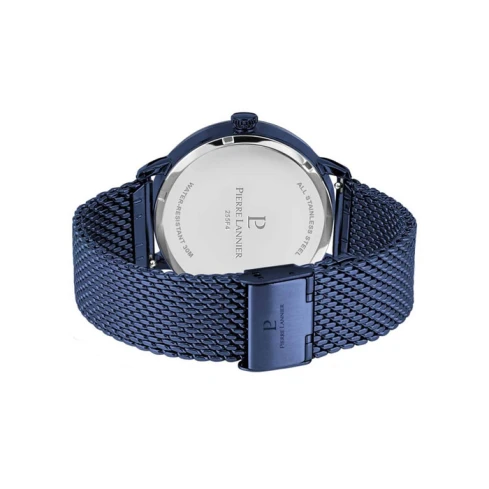 Мъжки ръчен часовник с кварцов механизъм - корпус от Стомана - Меш - цвят Син Син