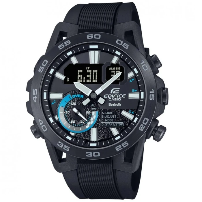 Мъжки ръчен часовник с кварцов механизъм - корпус от Карбон - Полимер - цвят Черен