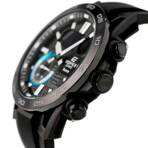 Мъжки ръчен часовник с кварцов механизъм - корпус от Карбон - Полимер - цвят Черен