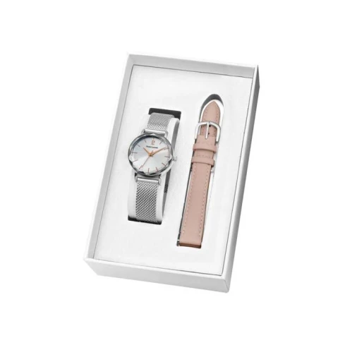 Дамски ръчен часовник с кварцов механизъм - корпус от Стомана - Меш - цвят Сребрист Сив